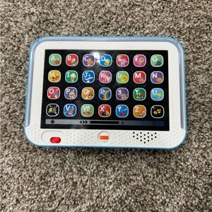 Fisher-Price Interactive Learning Tablet with Blue and White Design